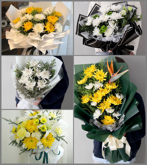 浙江省丽水云和县浮云街道云章村白事花束代送